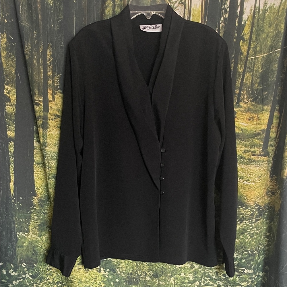 Vintage Yves St. Clair Elegant Black Blouse